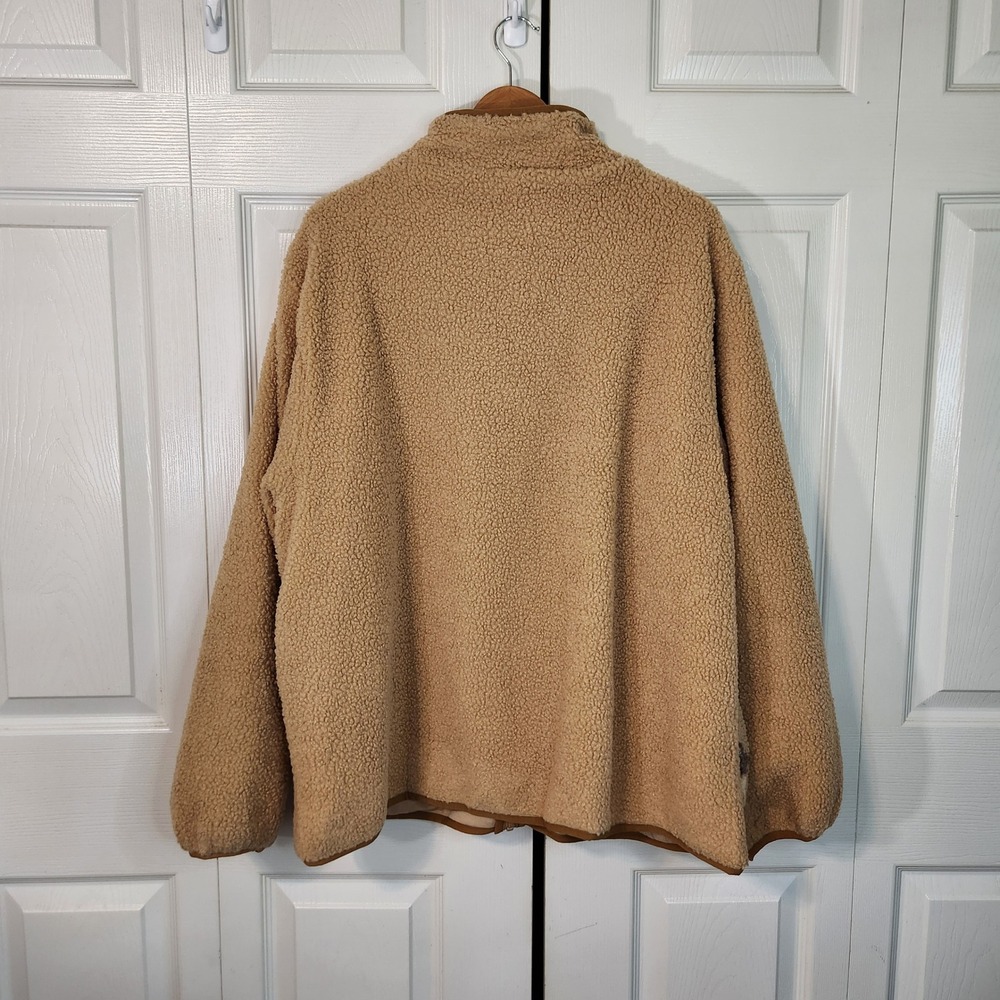 Cozy Patchwork Teddy Jacket - Tan Multi - Picture 2 of 11